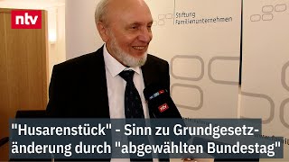 Sinn: Verfassung ändern mit abgewähltem Bundestag ist Husarenstück -  Ex-Ifo-Chef zu Merz' Plänen