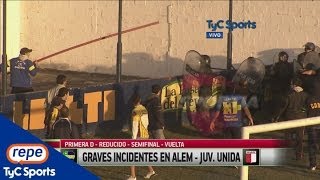 Graves incidentes entre Leandro N. Alem-Juventud Unida (HD)