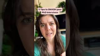 PhD INTERVIEW TIPS // 5 WAYS TO SMASH YOUR PHD INTERVIEW // INTERVIEW PREPARATION #shorts