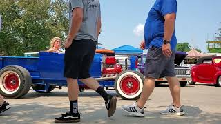 Cars cruising day one of the 2021 Goodguys Heartland Nationals in Des Moines, Iowa