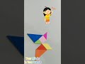 Tangram/Brain development activities/puzzle/Butterfly with Tangles #shorts