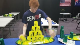 Cup Stacking Cycle Record 5.147 | Kian Lynch #shorts