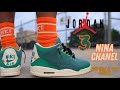 MUCH MORE LIMITED THAN YOU THINK!! JORDAN 3 NINA CHANEL DETAILED REVIEW & ON FEET W/ LACE SWAPS!!