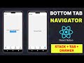 Tab Navigation in React Native | React Navigation Merge Stack, Drawer & Tab | React Native Tutorial