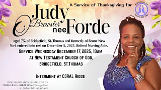 Live Stream of Funeral Service for Judy O Brewster nee Forde