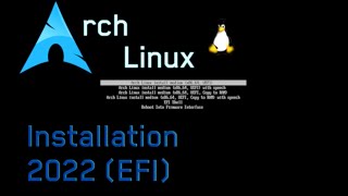 Arch Linux base Install (EFI) 2022 Tutorial step by step