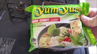 【YUMYUM】トムヤムインスタントラーメン　グリーンカレー味」を食べた