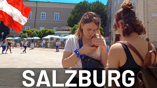 Walking Tour in Salzburg Austria 2022 4K Video and Travel Vlog