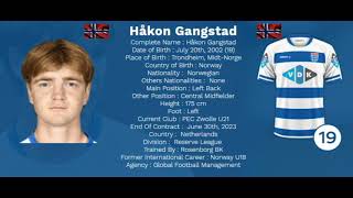 Håkon Gangstad Chapter II : Welcome to PEC Zwolle | Left Back 02' 🇳🇴