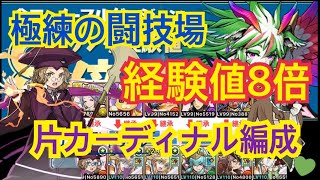 【パズドラ】極練の闘技場経験値8倍！片カーディナルで1.5倍！