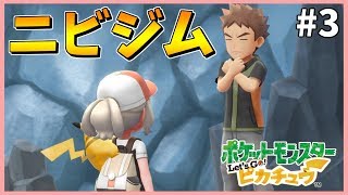 【ピカブイ実況】 対決ニビジム！ vsタケシ Part3 【ポケモン】