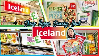 CHEAP VEGAN GROCERY HAUL!!! (AT ICELAND!! ❄️❄️)