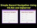 Records Navigation Using Vb.net and Sqlserver