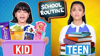School Routine - Kid Vs Teenager | Badi Behan Vs Choti Behan | ToyStars