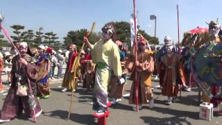 2014年　和歌祭④　行列渡御-3　餅搗踊・面被・舞姫