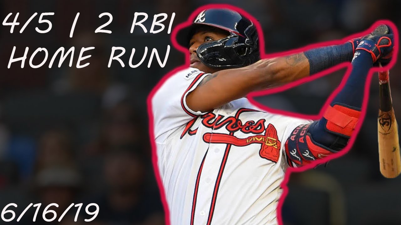 Ronald Acuna Jr's 4 Hit Day (Home Run) | June 16, 2019 | 2019 MLB ...