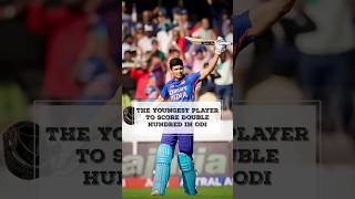 Youngest player to score double century in ODI #shorts #cricket #shubmangill