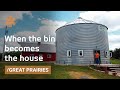 Round grain bin becomes affordable prairie-style home