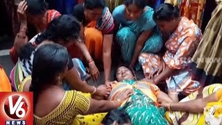 GHMC Worker Hymavathi Dies of Electric Shock | Hyderabad | V6 News