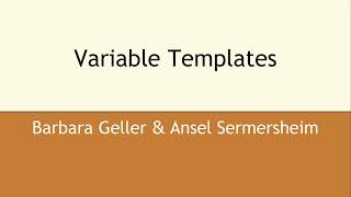 Variable Templates