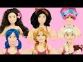 Barbie Disney Make Over with Wigs with Moana, Elsa, Trolls Barbie Disney Make Over with Wigs with Moana, Elsa, Trolls