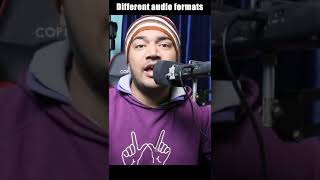 Different types of audio formats | Wav, Aiff, Flac & mp3 #shorts