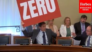 Garret Graves Holds Up Sign Depicting How Many Hearings Committee Has Had On Energy Prices