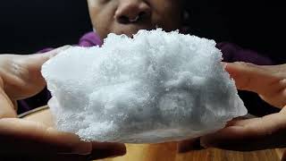 HUGE ICE CHUNK | OUTSIDE CRUNCHY | INSIDE SOFT | #iceeating #asmr #asmrice