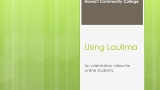 Laulima Video Orientation