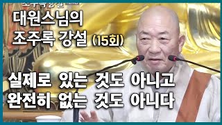 실제로 있는 것도 아니고, 완전히 없는 것도 아니다 [대원스님 조주록 강설]