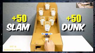 How to make NBA Basketball Slam Dunk Arcade Board Game from Cardboard DIY at Home I DIY & SCIENCE TE