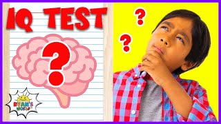 How smart are you?  IQ test game with Ryan's World!