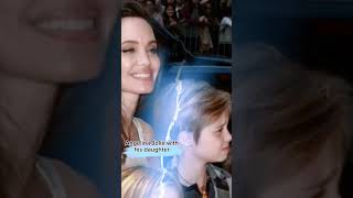 Angelina Jolie and Daughter Share Heartwarming Moment on Camera#bradpitt #hollywood #