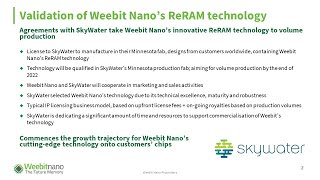 Interview about Weebit and SkyWater Agreement: Taking ReRAM Technology to Volume Production