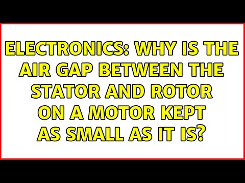 Why is the air gap between stator and rotor cores in three phases made as small as possible?