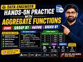 SQL Aggregate Functions Practice for Data Engineers | GROUP BY, HAVING, ORDER BY