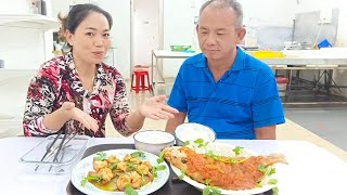 Cô Dâu Việt Làm Món Cá Hồng Chiên Hấp Cà?Cải Tiến Vua Xào Tôm Chồng MALAYSIA Ăn khen Lạ Miệng Ngon?