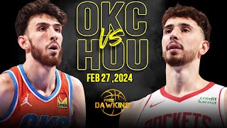 OKC Thunder vs Houston Rockets  Game Highlights | February 27, 2024 | FreeDawkin