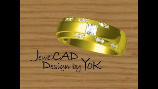 Ex.37 แหวนชายเพชรปริ้นเซส เรียบๆง่ายๆ Men ring with diamond princess cut by jewelcad