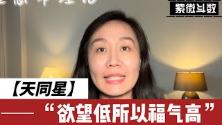 紫微斗数｜天同星：欲望低所以福气高！｜命理学