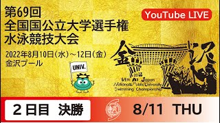 第69回 全国国公立大学選手権水泳競技大会　2日目決勝