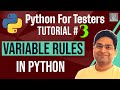Python for Testers #3 - Python Variable naming Conventions