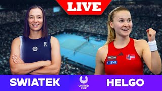 Iga Swiatek vs Malene Helgo LIVE - UNITED CUP 2025