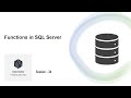 Mastering Functions (UDF) | SQL Server