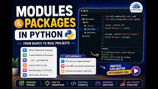 🚀 Python Modules & Packages Made Easy | Real Project Structure + Running Code Examples