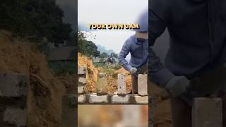 How He built a dam in his backyard #build #dam #build #shorts