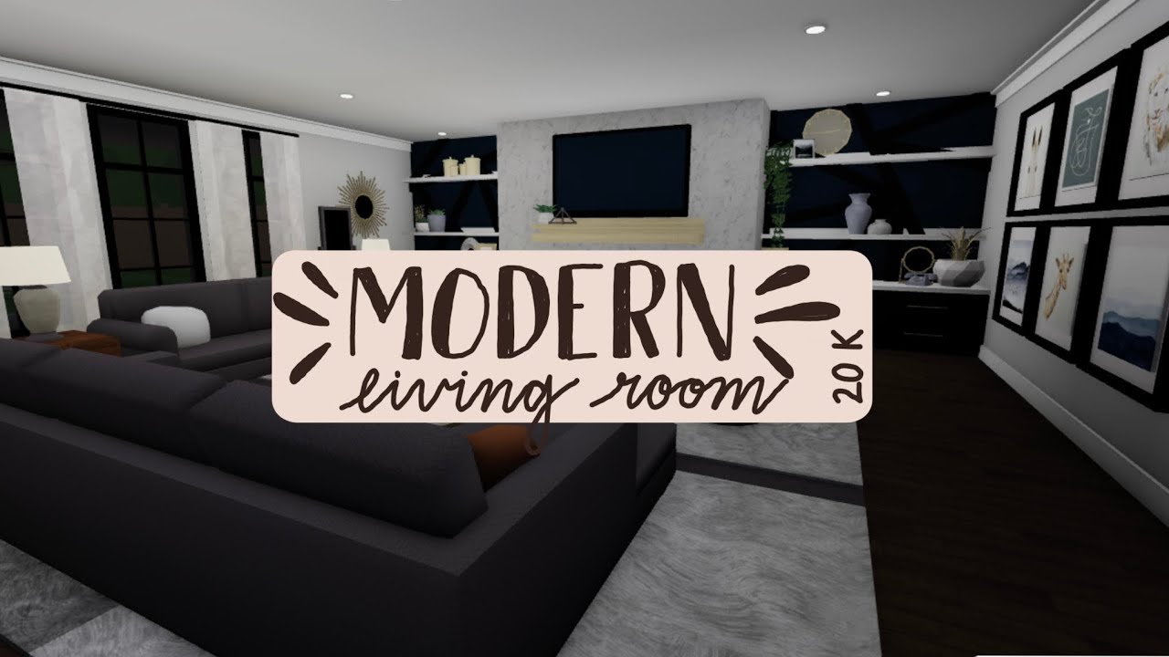 AESTHETIC MODERN LIVING ROOM || BLOXBURG - YouTube