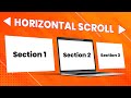 Elementor FREE Horizontal Scrolling | NO plugins (CSS ONLY)