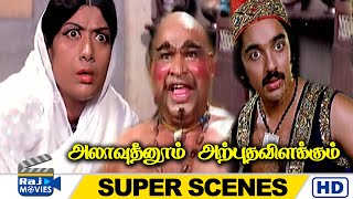 என் மகன் எதையோ பார்த்து பயந்து பூதம் பிசாசுன்னு சொல்றானே | Allauddinum Arbhuthavilakkum | Raj Movies