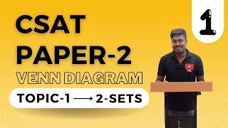 Venn Diagram(2-Sets) || CSAT Paper-2 Complete Topic Discussion